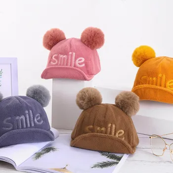 

Kids Autumn Hat Baby Girl Boy Cute Soft Baseball Cap Breathable Letter Visors Hatss