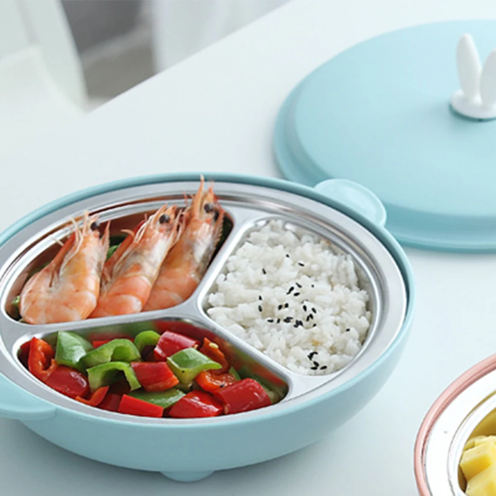 Нержавеющая Сталь Bento Box Круглый портативный контейнер для ланча герметичный контейнер для еды детский изолированный Ланч-бокс
