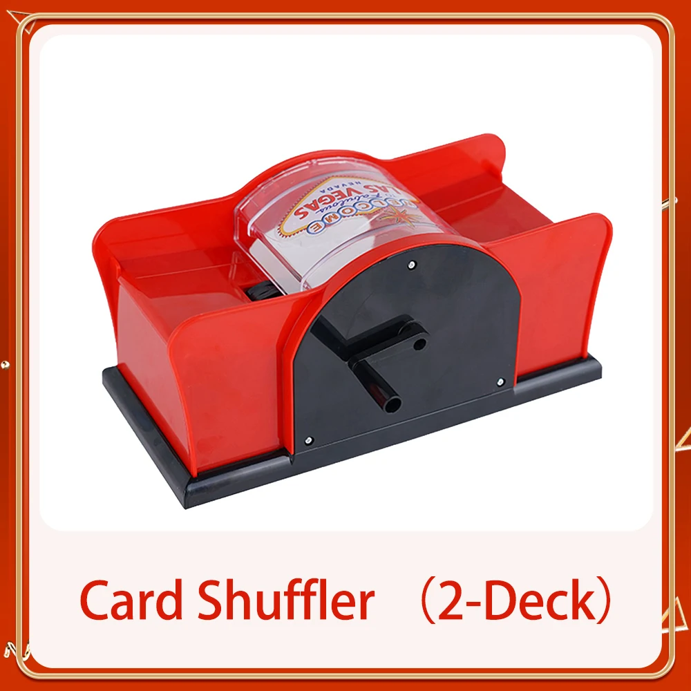 Manual Card Shuffler,1‑2 Deck Poker Manual Shuffler Poker Playing Card Casino Card Manual Shuffler Tool black 