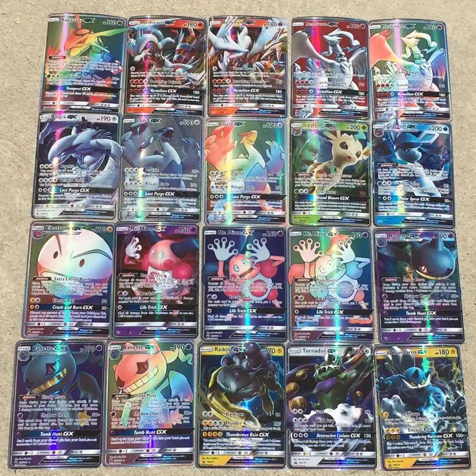 In Voorraden 200pcs 100 Stuks Gx Shining Pokemon Kaarten Game Battle Carte Trading Cards Kinderen Speelgoed Speelkaarten Verzameling Aliexpress