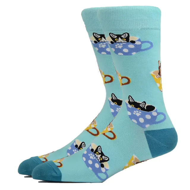 Burger Pizza Sushi Males Socks Fashion Cute Series Korean Harajuku Cartoon Funny Women Happy Cotton Cool Middle Tube Socks HK11021-2