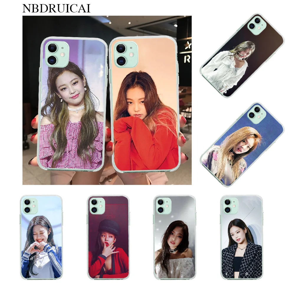 PENGHUWAN Jennie Kim красивый черный мягкий чехол для телефона iPhone 11 pro XS MAX 8 7 6 6S Plus X 5S SE XR |
