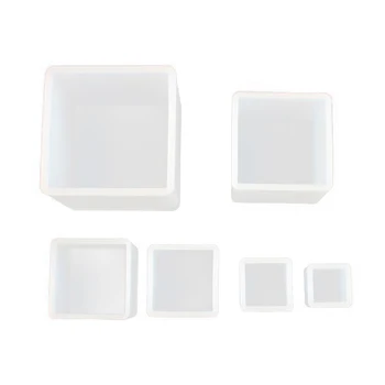 

6Pcs Square Resin Mold Silicone Molds Resin Casting Jewelry Making 6 Sizes Tools Set