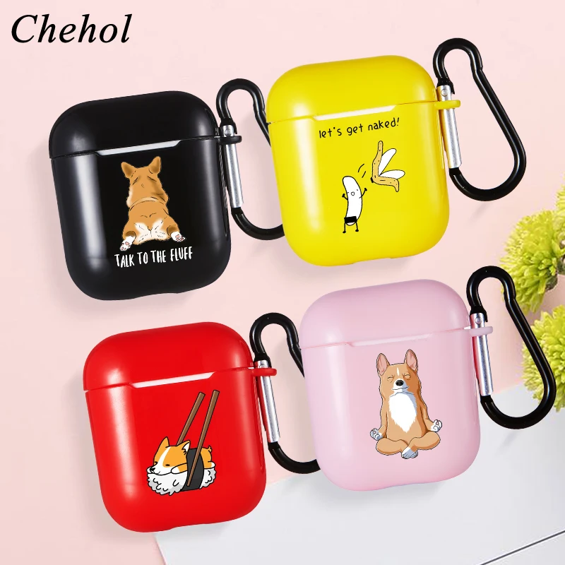 

Funny Cartoon Dog Earphones Headset Protected Cases Covers for Apple Airpods Pro 1 2 Silicone Bluetooth Wireless Headphone Case