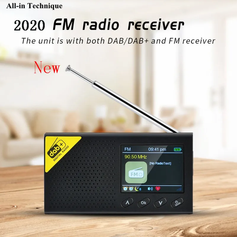 

2020 New 1Set Portable Bluetooth Digital Radio DAB/DAB+ and FM Receiver Rechargeable Lightweight Home Radio