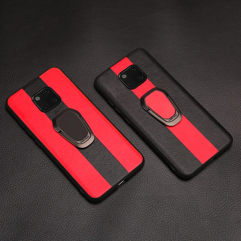 

Phone Case For Huawei P10 P20 P30 lite Mate 10 20 lite Pro Y9 P smart 2019 Stitching Ring buckle Cover For Honor 8 8X 9X 10 20