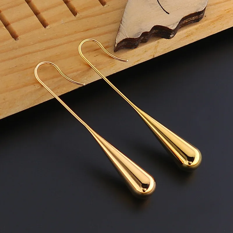 Серьги-подвески из титановой стали женские модные длинные висячие серьги