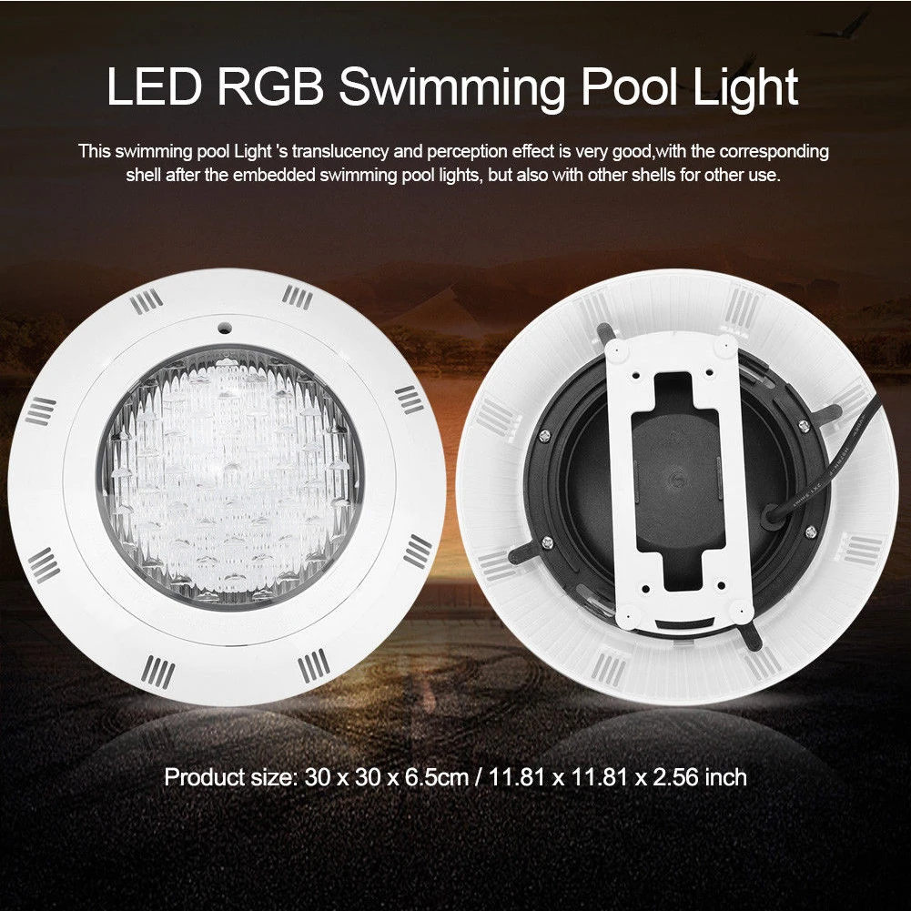 

12V 24W Underwater Light Garden Pond Outdoor Remote Control Aquarium Decoration RGB Night Colorful Led Waterproof Swimming Pool