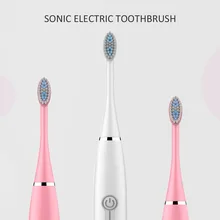 Водонепроницаемая электрическая ультра звуковая зубная щетка, звуковая щетка, чистящая гигиена полости рта, Товары для ванной, модные, удобные, 1 шт