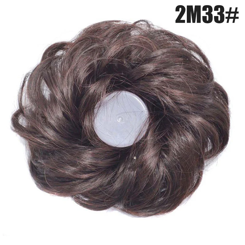 

Easy to Wear Hair Scrunchies Hair Bun Extensions Synthetic Chignon Hairpiece Wig JS24