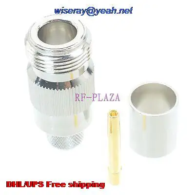 DHL/EMS 100 шт. разъем jack N обжимной RG8 LMR400 RG213 RG165 RG393 кабель прямого A3