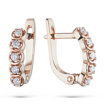 

Earrings made of red gold with diamond e0201sg05161000