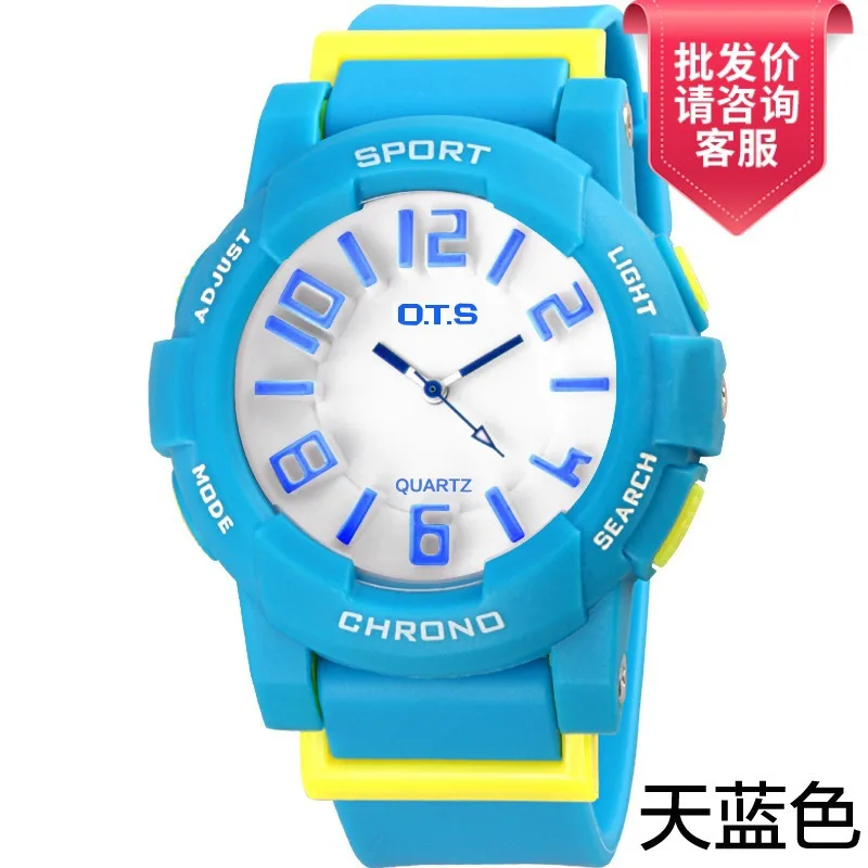 

OTS Female Students Watch Korean-style Simple Quartz Watch Fashion Harajuku Night Light Waterproof Secondary School GIRL'S Watch