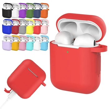 

Protective Cover Skin Accessories for Wireless Earphone Case For Apple AirPods Silicone Charging Headphones Case for Airpods