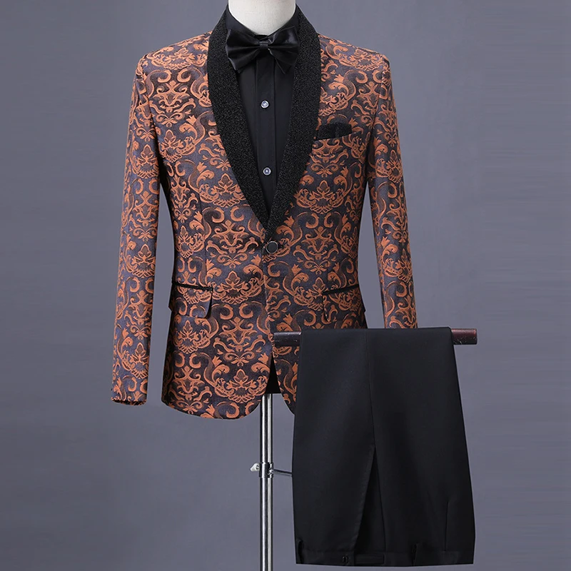 Performance clothing two-piece set suit blazer&pant 019 new men's suit stage singer hosted the dress Performance clothing two-piece set suit blazer&pant 019 new men's suit stage singer hosted the dress