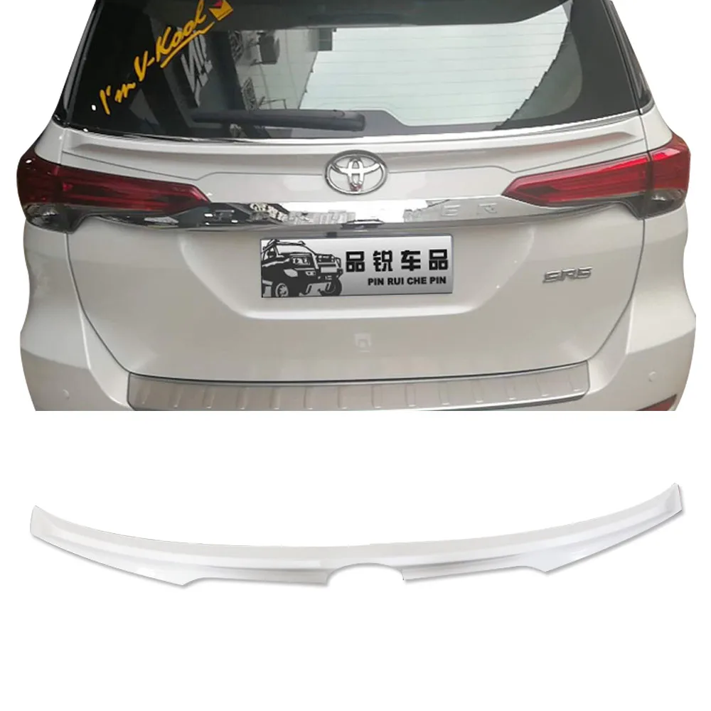 

ABS Material Unpainted Color Exterior Rear Trunk Boot Wing Lip Middle Spoiler Wing For Toyota Fortuner 2016 2017 2018 2019
