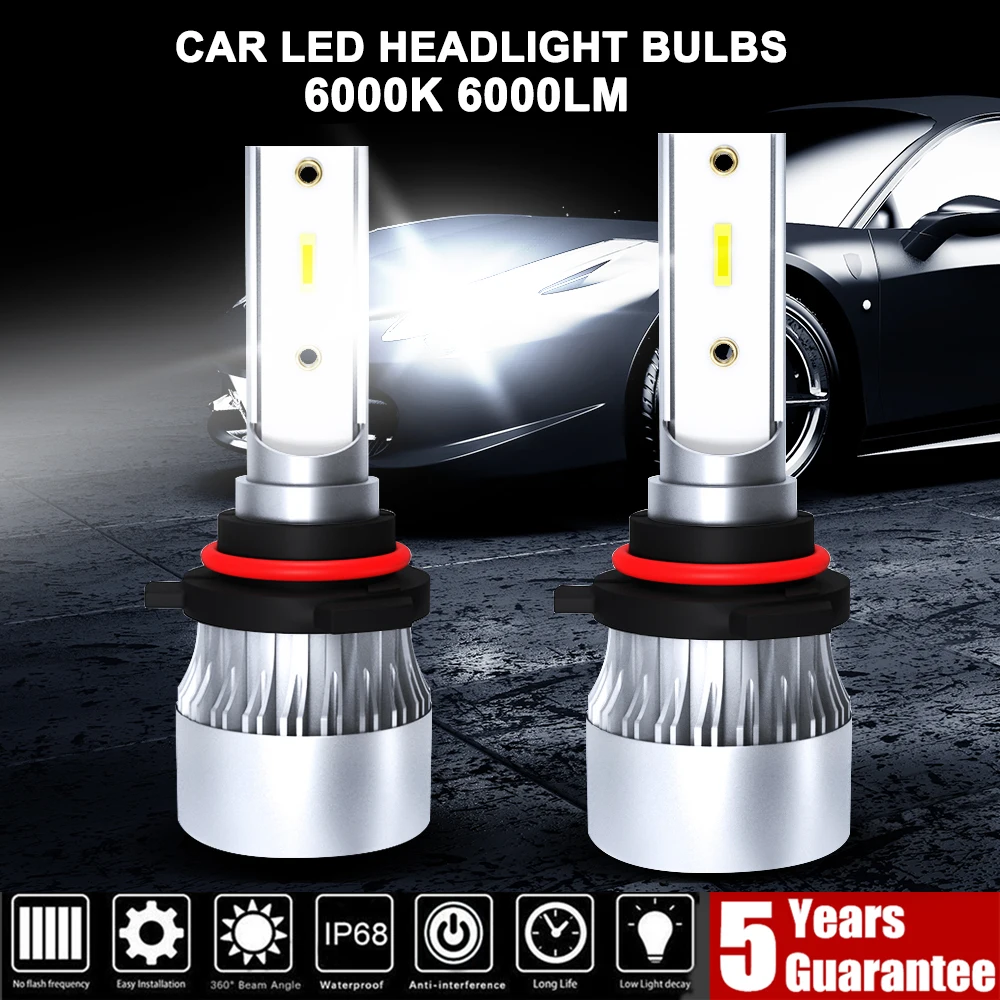

New 2PCS CSP 6000K H8 H11 Fog lights h7 LED Headlight HB3 9005 HB4 H3 5202 880 881 H27 LED H1 9012 HID2 Lamp 12V 6000lm