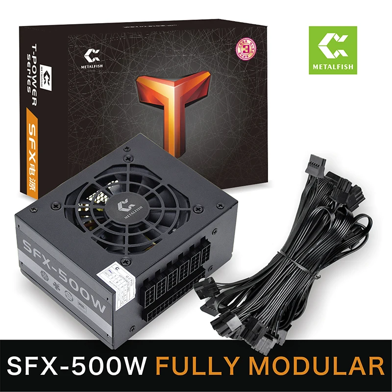 Fonte de Alimentação Sfx para Computador Metalfish Totalmente Modular Mini pc - Htpc Sfx-500w - Imagem 2