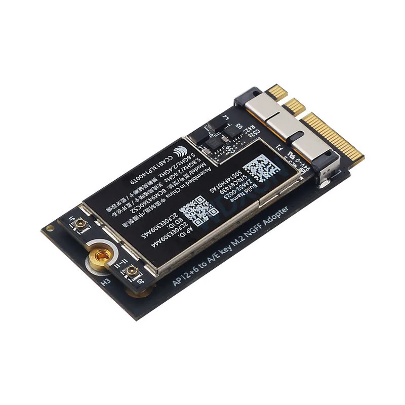 Ngff M.2 Một/E Chìa Khóa Adapter Dành Cho 12 + 6 Pin Không Dây Module Bcm94360cs2 Bcm943224pciebt2 Wifi Thẻ Hackintosh Macos wifi card for pc