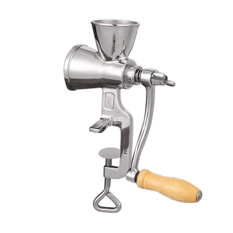 

Manual Grain Grinder Hand Crank Grain Mill Stainless Steel Home Kitchen Grinding Tool For Coffee Corn Rice Soybean Retail