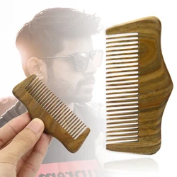 Private Custom Natural Sandalwood Pocket Beard Comb For Men No Static Lice Beard Care Beard Combs Mustache Hair Styling Tools