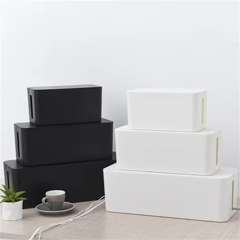 

3Size Storage Boxes Wire Organizer Box Cable Management Electrical Outlet Bins For Power Strip Multi-Charger Wire Arranging Case