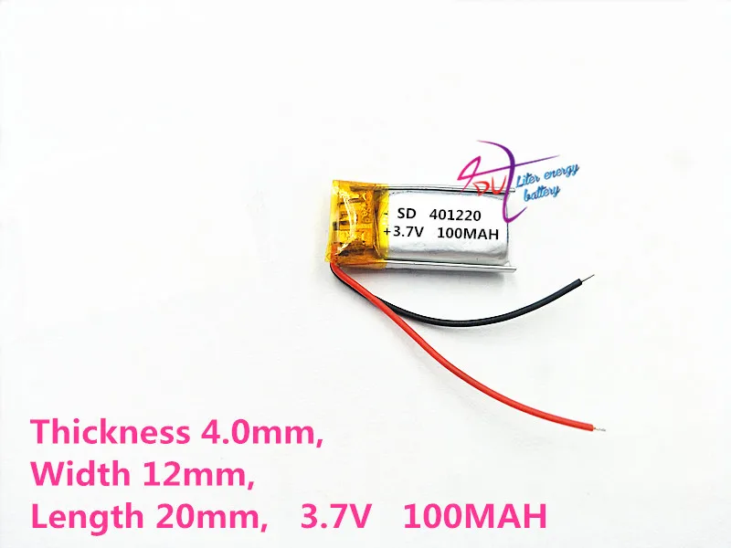3.7V lithium polymer battery built-in rechargeable battery 401220 100mah 401221 Bluetooth Headset lithium ion battery