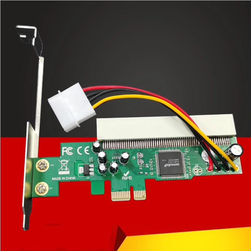 Placa Pci-express Pci-e para Pci Riser Bus Adaptador de Alta Eficiência Conversor Placa de Expansão para Computadores Desktop Chipconjunto Asm1083