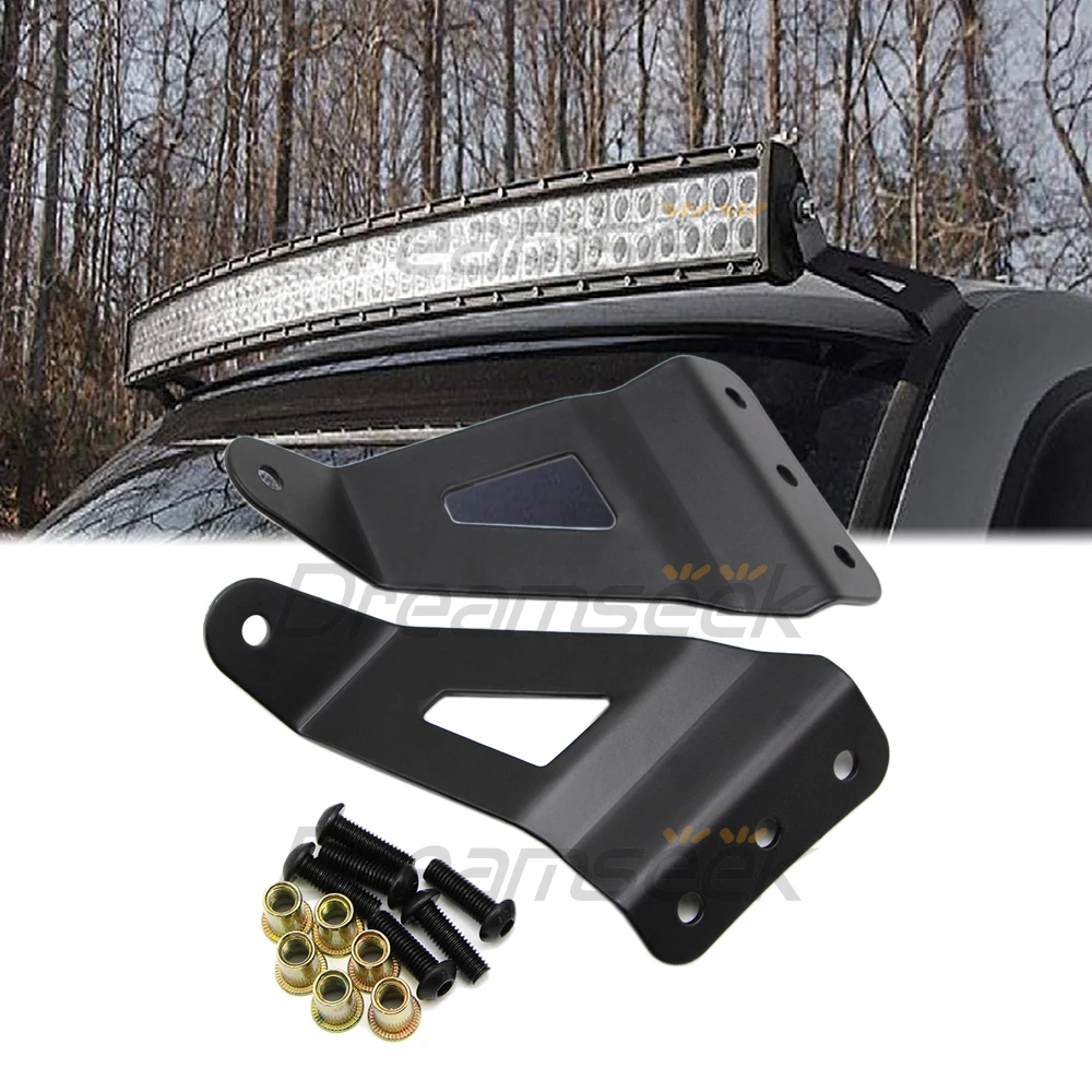

2 Pcs LED Light Bar Bracket for 2007-2014 GMC Yukon XL Chevy Silverado 50'' Curved Off-road Work Light Mount Holder Black