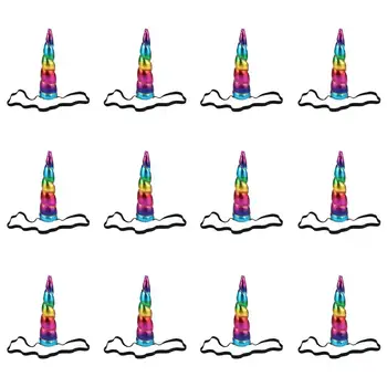 

12pcs Delicate Adorable Unicorn Hair Bands Head Hoops Hair Accessory for Christmas Kids Decor