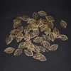 50Pcs Leaves Filigree Metal Crafts Jewelry DIY Accessories Pendant Chinese Costume Bride Coronet Metal Leaves ► Photo 3/6