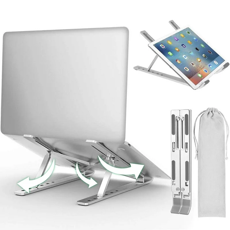 Portable Laptop Stand Aluminium Foldable Macbook Pro Support Adjustable Notebook Holder Base For Tablet PC Computer Accessories afbeelding