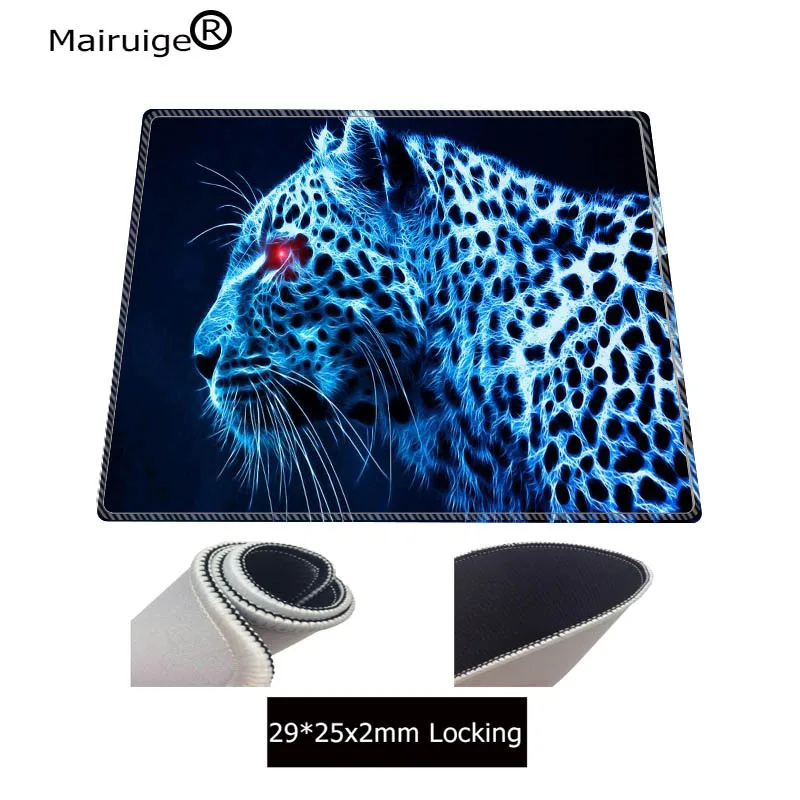  Free Shipping leopard animal Large Lock Edge Mouse Pad Computer MousePads Laptop Gaming Mice Play M