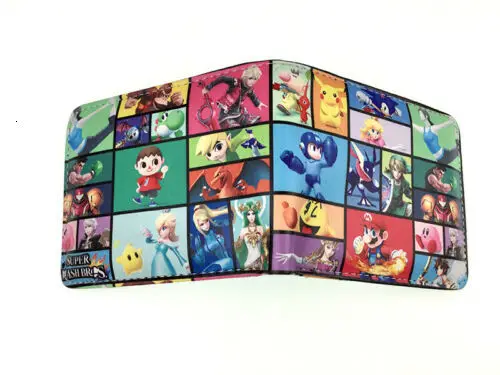 Super Smash Bros кошелек с ID держатель для карт zelda Карманный короткий PU двойной кошелек - Цвет: 14
