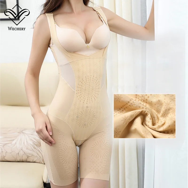 Wechery Faja женские Связки и Формирователи брюшной Корректор осанки Платье-футляр облегающее похудение для живота женское нижнее белье с цветочным рисунком 60-110 см талия