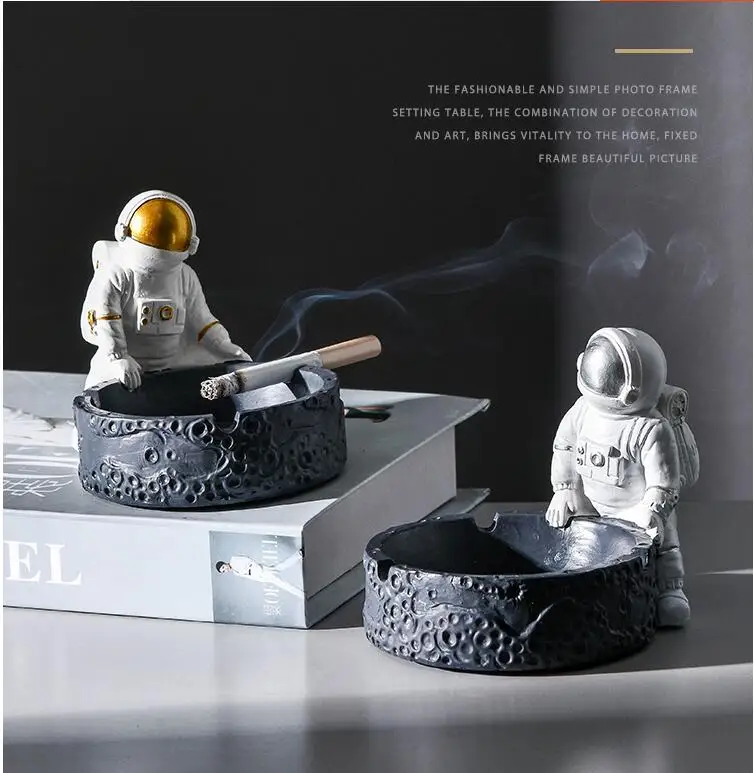 

Скандинавская креативная пепельница с астронавтом, полимерные аксессуары, домашняя гостиная, Настольная скульптура, украшение для отеля, бара, клуба, статуэтки, ремесла