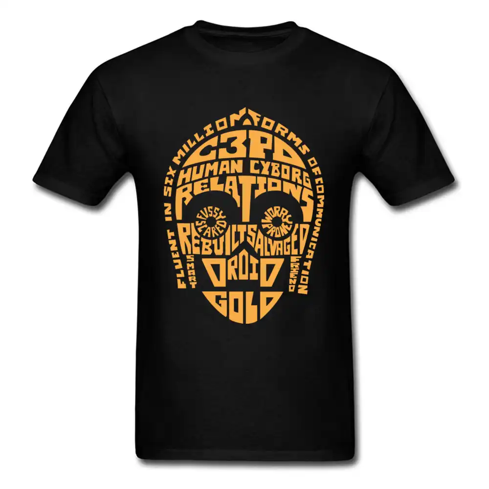Звездные войны C 3PO цитаты Футболка короткий рукав умник Мужчины День Святого