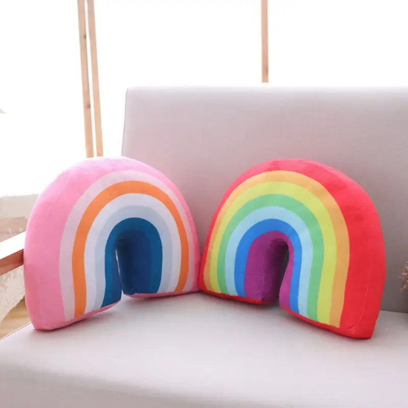 

Kids Rainbow U Shape Pillow Neck Cushion Head Support Sleeping Plush Toy Children Room Decor