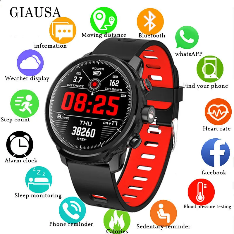 

New L5 Smart Watch Men IP68 Waterproof Multiple Sports Mode Heart Rate Weather Forecast Bluetooth Smartwatch Standby 100 Days