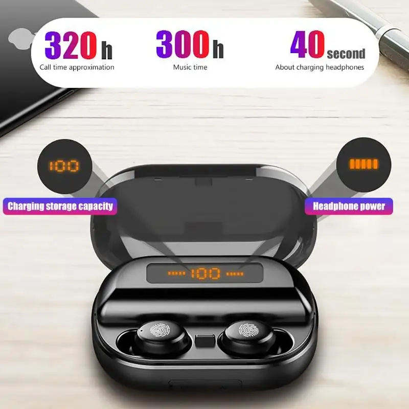 TWS-Наушники Mini V11 с сенсорным управлением Bluetooth 5 0 стереогарнитура 9D зарядным