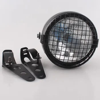 

Universal Retro Motorcycle Halogen Headlight Headlamp Cover Mount Bracket Kit For Harley Honda Yamaha Cafe Racer Bobber Suzuki