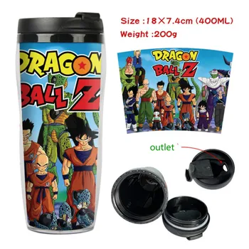

New Dragon Ball Z Son Goku Mug Coffee Cup Space Cup Plastic Water Bottle Boys Girls School Supplies Back to School Gift 400ml
