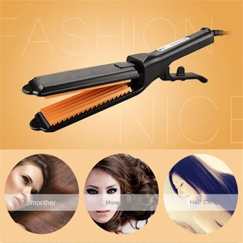 

Hair Straightener Four-gear Temperature Adjustment Ceramic Tourmaline Ionic Flat Iron Hair Straightener Dry & Wet Widen Panel