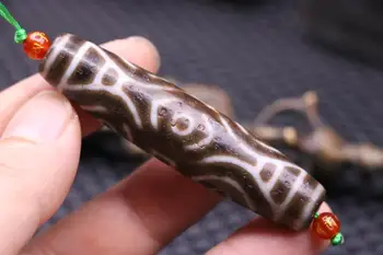 

unique Magic Power Magic Power Tibetan Old Agate 6 Dragon Eye Long dZi Bead Amulet 69MM Pendant