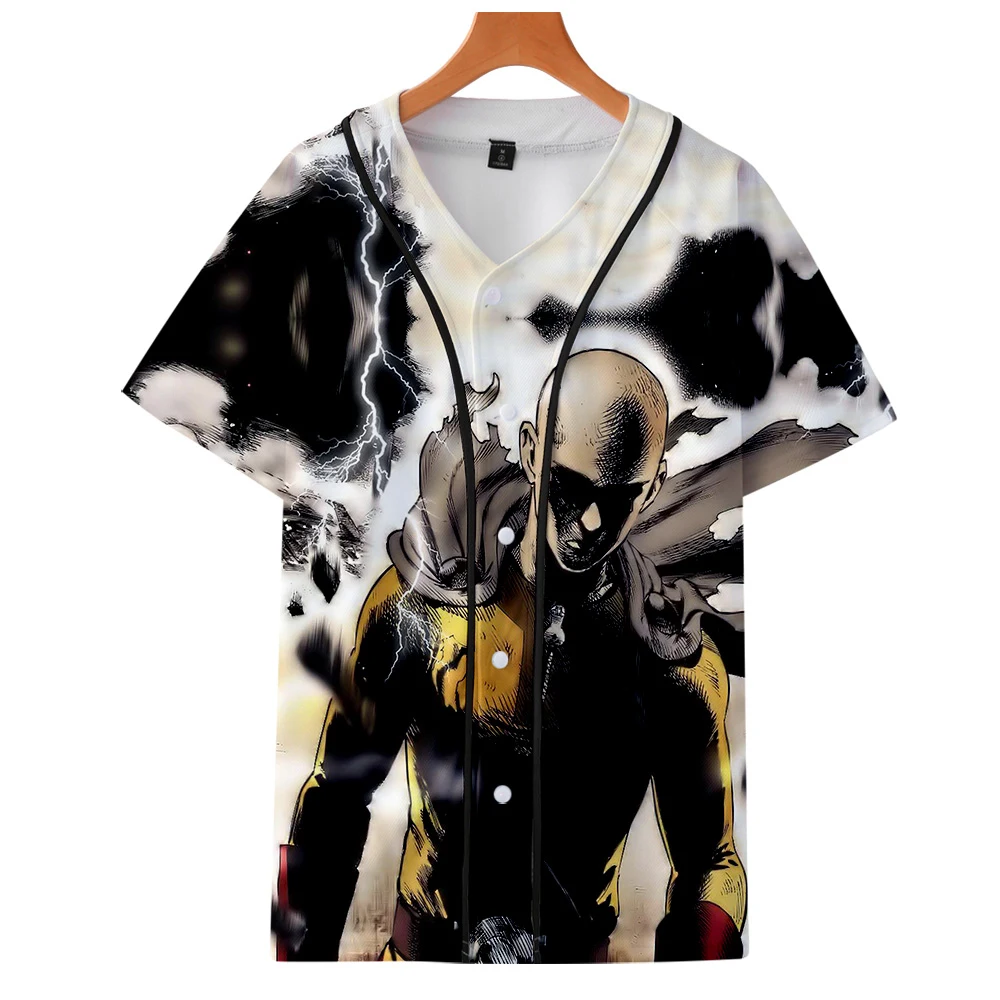 One Punch Man сезон 2 3D принт летние бейсбольные рубашки модные с коротким рукавом Повседневная Популярная уличная одежда косплей