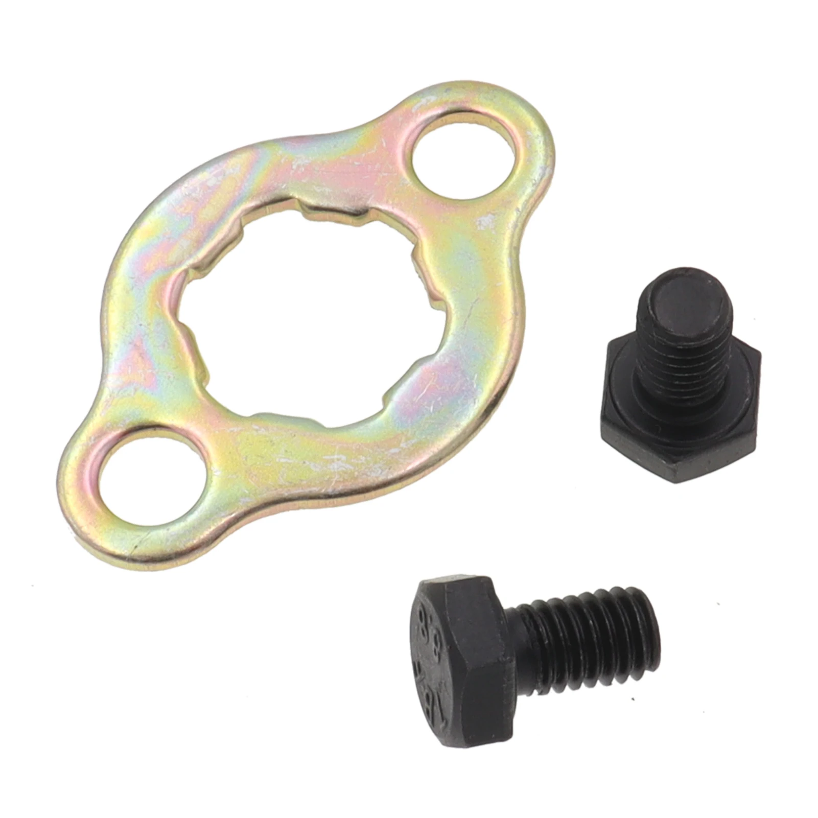 5Sets 17mm 20mm Front Engine 420# 428# Chain Sprocket Retainer Plate Locker Gasket Screw Engine Sprocket