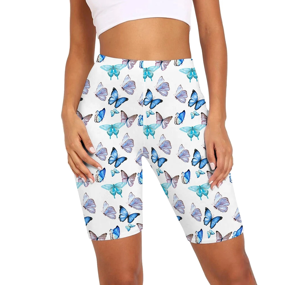 OneLineFox Mandala Summer Short Leggings Women Sexy Sporting Outdoor Riding Pants Fitness High Waist Workout Elastic Leggins