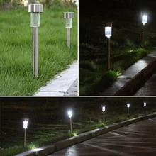 10 шт./лот из нержавеющей стали солнечные садовые огни водонепроницаемая лампа для ландшафтного освещения солнечные светильники для украшения сада газон