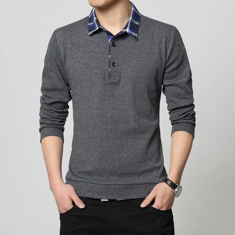 

Design New 2020 Men s Brand Polo Shirt Long Sleeves Casual Spring Autumn Clothes Plus Asian Size M-3XL 4XL 5XL