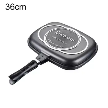 

32-36 Cm Double-Sided Frying Pan Non-Stick Barbecue Household Cookware Cookware Double-Sided Frying Non-Stick Pan